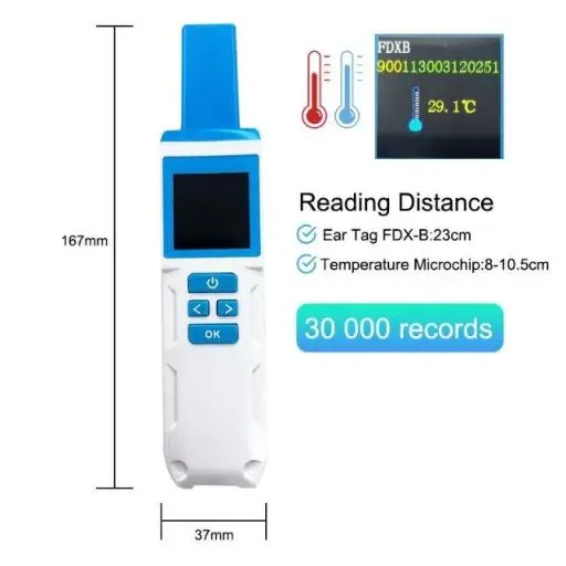 Bluetooth RFID Thermal Microchip Scanner